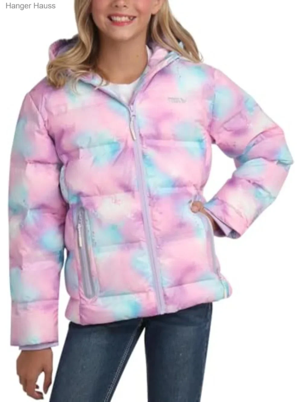 Girls Heavyweight Quilted Down Winter Jacket Hooded 650 Fill Power